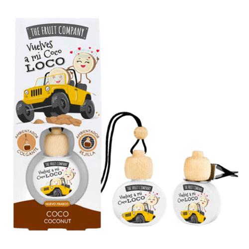 Ambientador de coche colgante con pinza, aroma a coco, de la marca TFC.