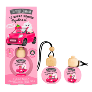 Ambientador de coche colgante con pinza, aroma a fresa y nata, de la marca TFC.