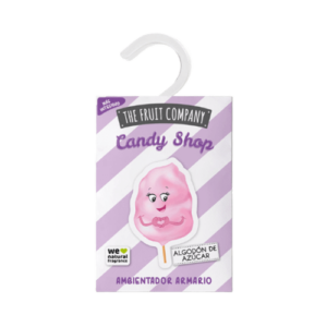Ambientador Colgante para Armario Algodón de Azúcar - CANDY TFC, perfuma tu ropa con una fragancia dulce y duradera.