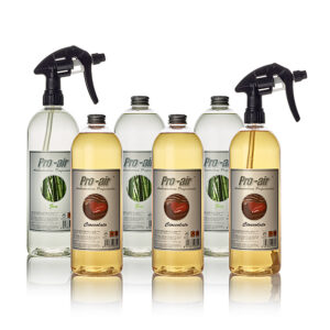 Pulverizador de ambientador Pro-Air de 1 litro, ideal para neutralizar olores y aromatizar espacios.