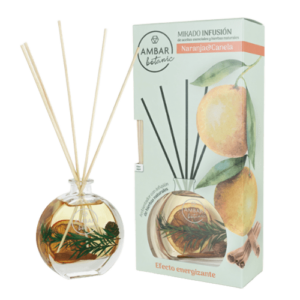 Mikado Infusión Canela Naranja Ámbar Botanic 75 ml - Mikado Black&White, fragancia cálida y energizante para el hogar.