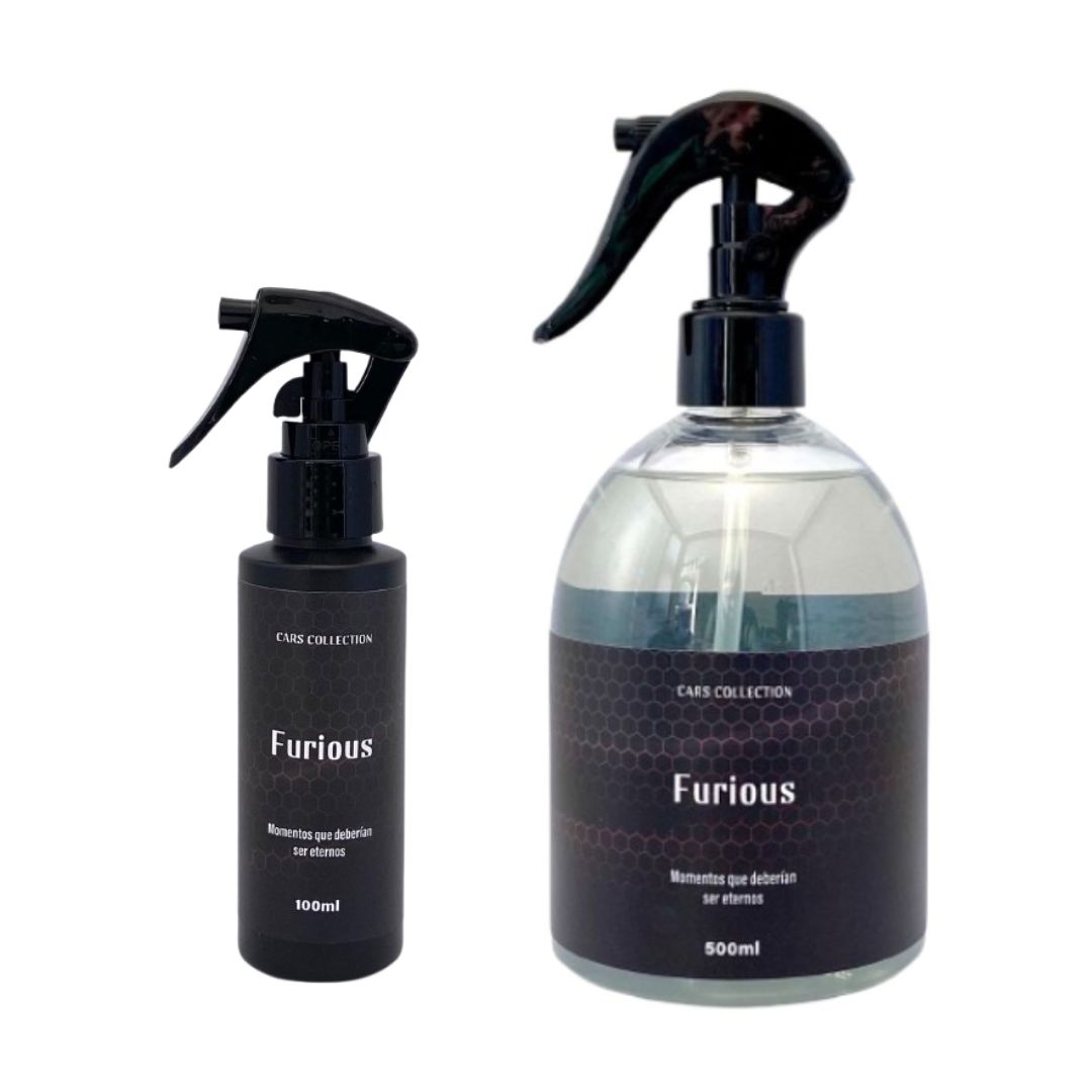 cars-collection-furious Ambientador Furious de la colección Cars, con diseño impactante y aroma intenso y enérgico, disponible en 100 ml y 500 ml