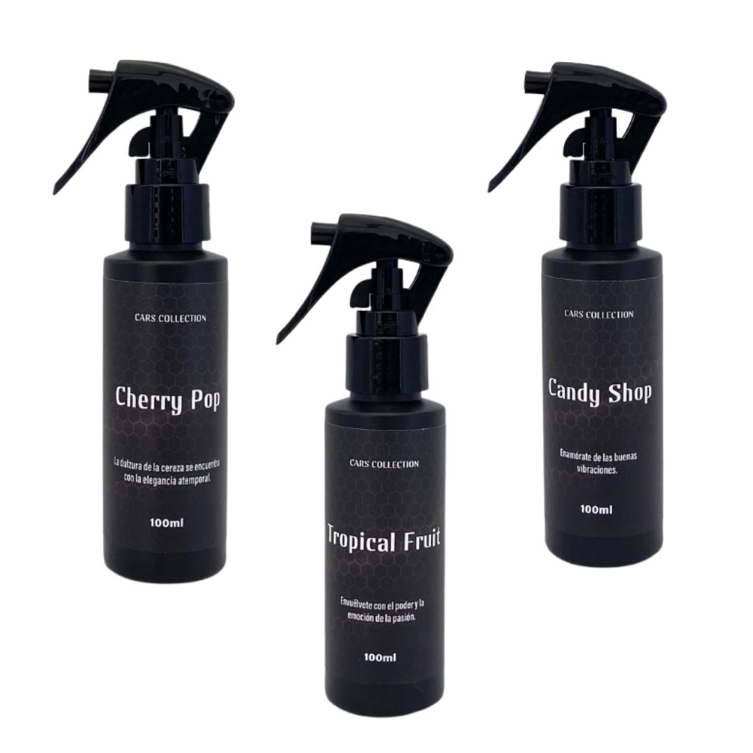pack-ambientadores-dulces-cars-collection Pack Cars Collection con ambientadores Cherry Pop, Tropical Fruit y Candy Shop, en formato de 100 ml